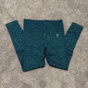 Gymshark Women’s Adapt Teal Animal Print Leggings